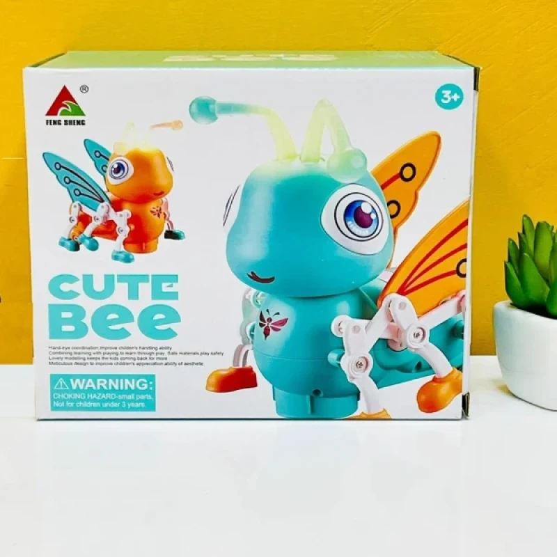 Glow Bee Interactive Toy - Cute Bee with Lights, Sound, and Playful Buzzing - Main view showing full design