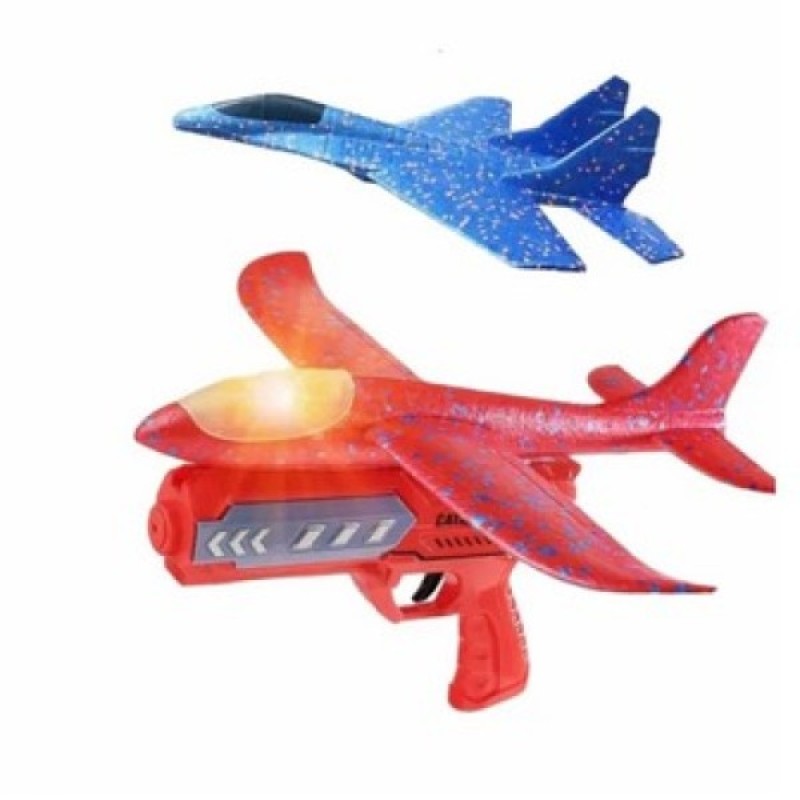 Kids Airplane Launcher Toys 12.2'' LED Foam Glider Catapult Gun Plane Toy for Boys Outdoor Flying Toys Birthday Gifts for Boys - Alternate view 1 showing  color