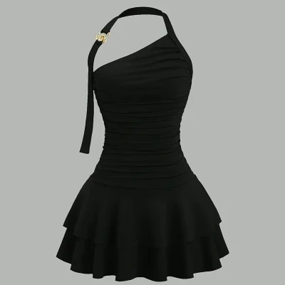 Elegant Light Blue Tulle Dress with White Bow Accents, Floral Embroidery, Sheer Sleeves, Asymmetrical Hem - Ideal for Spring/Summer, Adult Women'S Fashion, Casual Attire|Floral Embroidery Dress|Elegant Sleeveless Dress